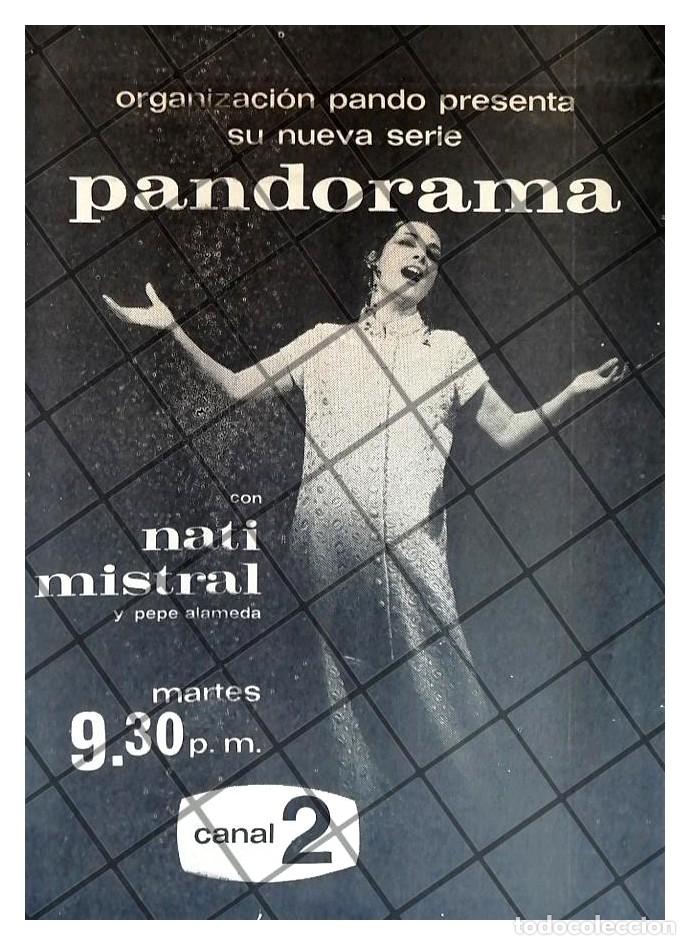 Sammeln von Plakaten: AFICHE RETRO TELEVISA PROGRAMA PANDORAMA. NATI MISTRAL 69 G