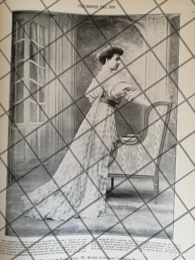 Sammeln von Plakaten: CARTEL PUBLICITARIO ANTIGUO VESTIDOS. MODAS BUZENET 1907 -2