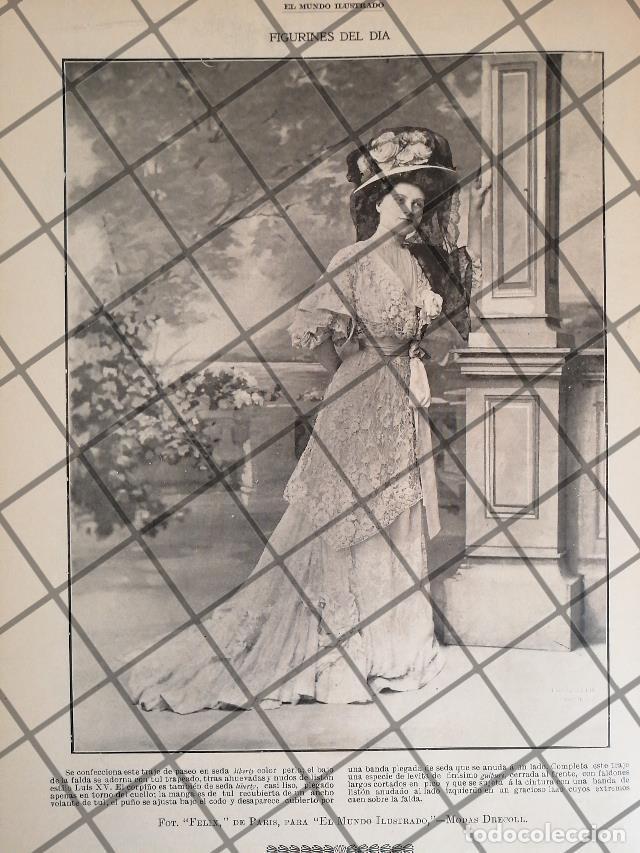 Sammeln von Plakaten: CARTEL PUBLICITARIO ANTIGUO 1907 VESTIDOS DE CASA DRECOLL 2