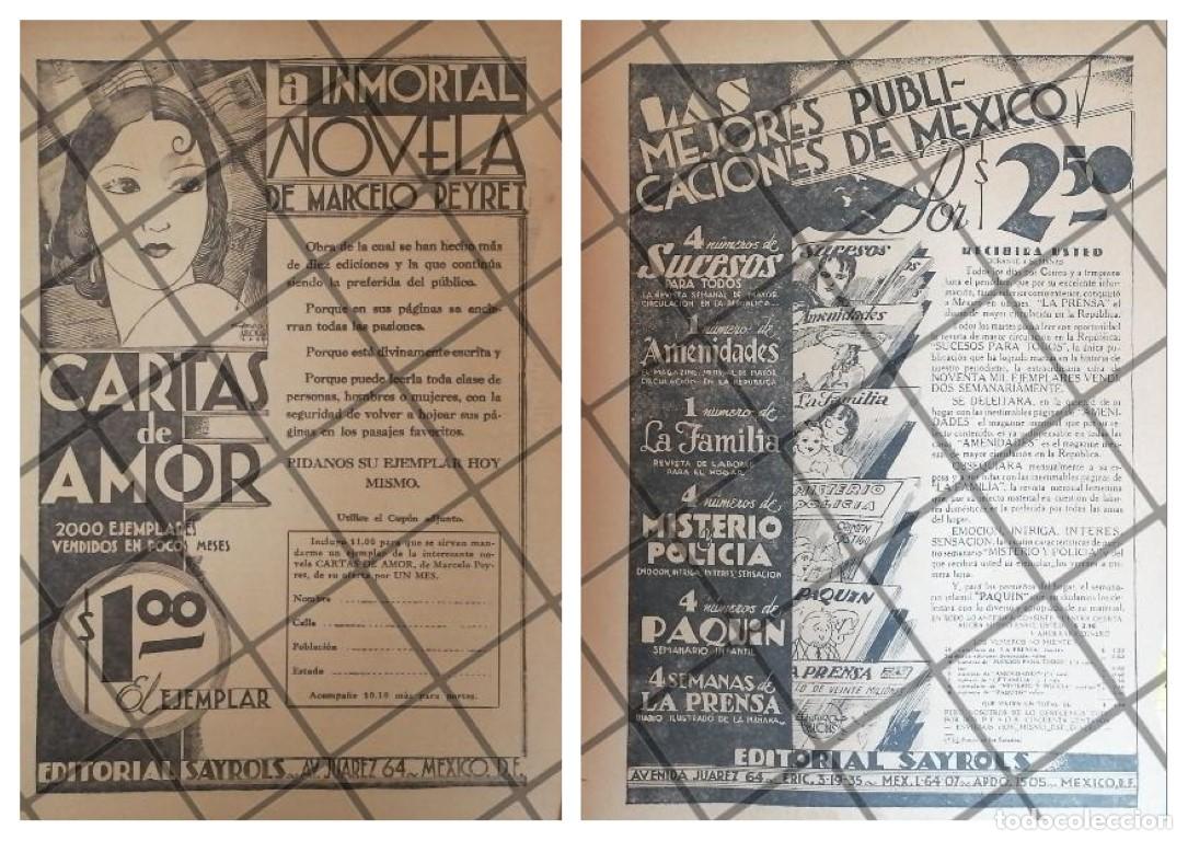Sammeln von Plakaten: 2 AFICHES ANTIGUOS, EDITORIAL SAYROLS 1936
