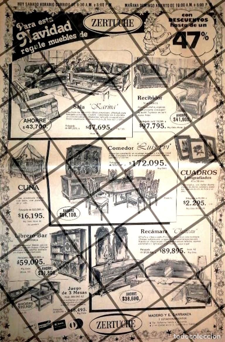 Collezionismo di affissi: CARTEL PUBLICITARIO RETRO MONTERREY. MUEBLERIA ZERTUCHE 1984