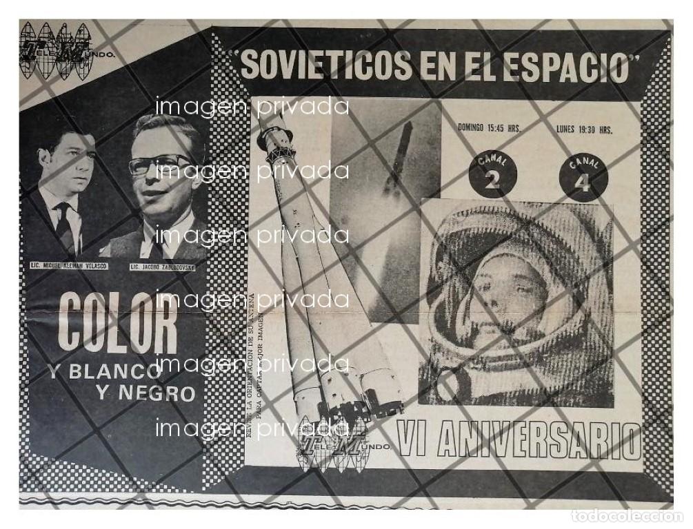 Coleccionismo de carteles: AFICHE RETRO TELEVISA. SOVIETICOS EN EL ESPACIO 1960s - Foto 1
