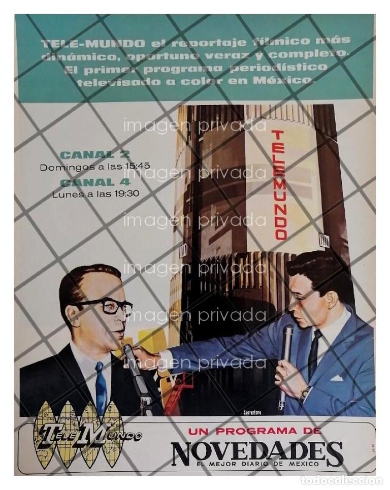 Collezionismo di affissi: AFICHE RETRO TELEVISA PROGRAMA TELEMUNDO ZABLUDOVSKI 69