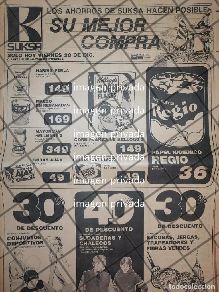 Collezionismo di affissi: CARTEL PUBLICITARIO RETRO MONTERREY TIENDAS SUKSA. 1984 /2