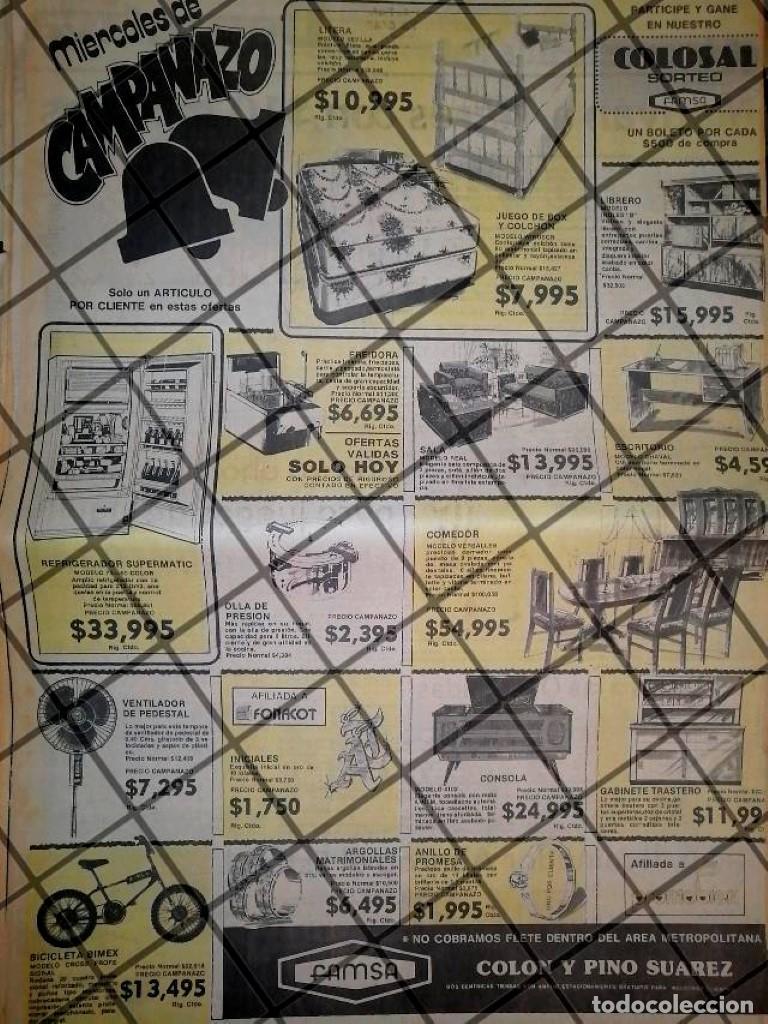 Collezionismo di affissi: CARTEL PUBLICITARIO RETRO MONTERREY MUEBLERIAS FAMSA 1984