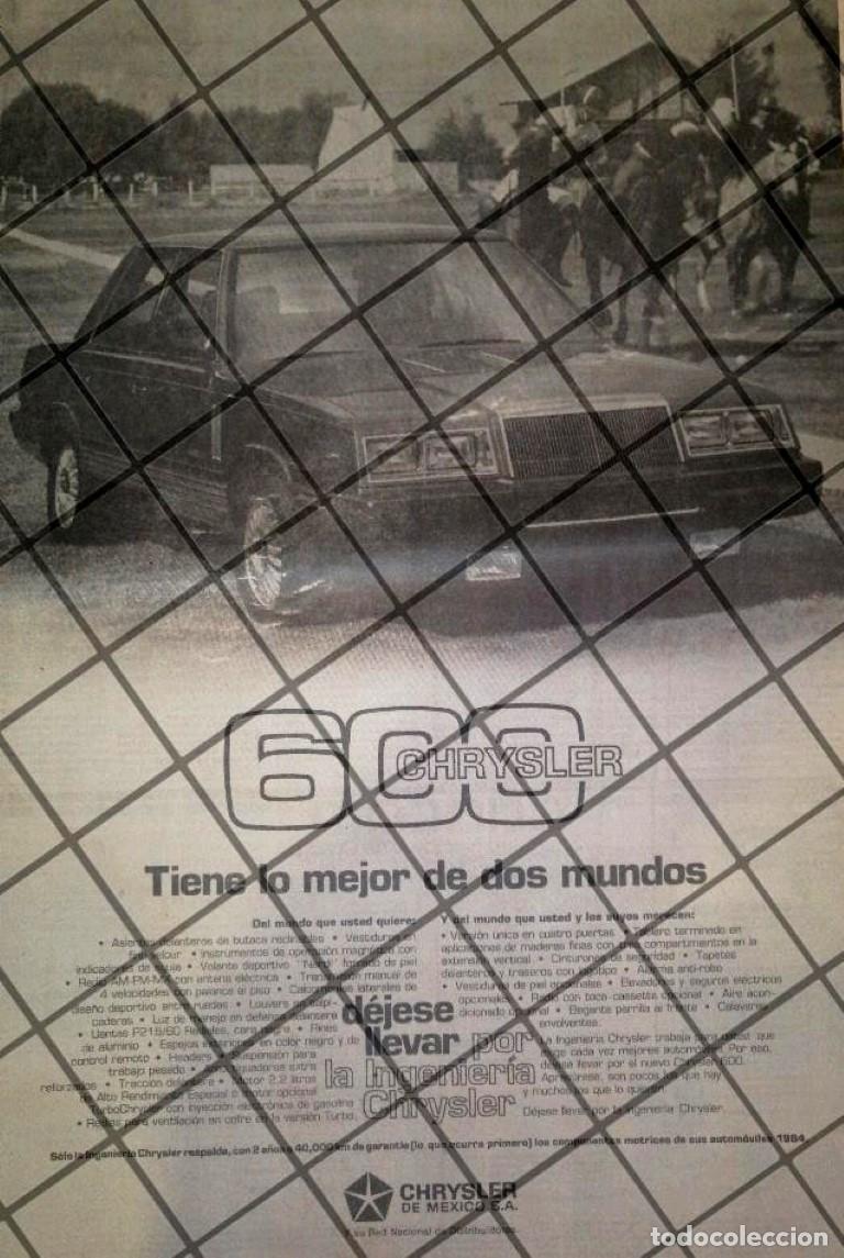 Collezionismo di affissi: CARTEL RETRO AUTOS CHRYSLER 600 1984 /RARO