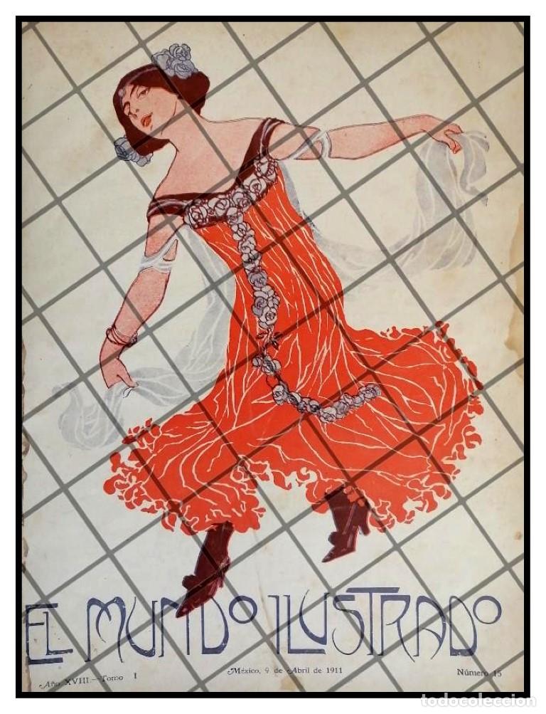 Collezionismo di affissi: PORTADA ANTIGUA ARTISTICA 1911 BAILARINA