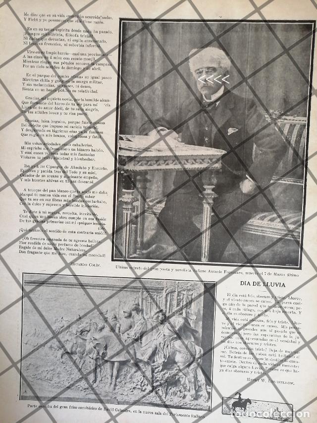 Collectionnisme d'affiches: AFICHE ANTIGUO MUERE ANTONIO FOGAZZARO 1911 Y OTROS