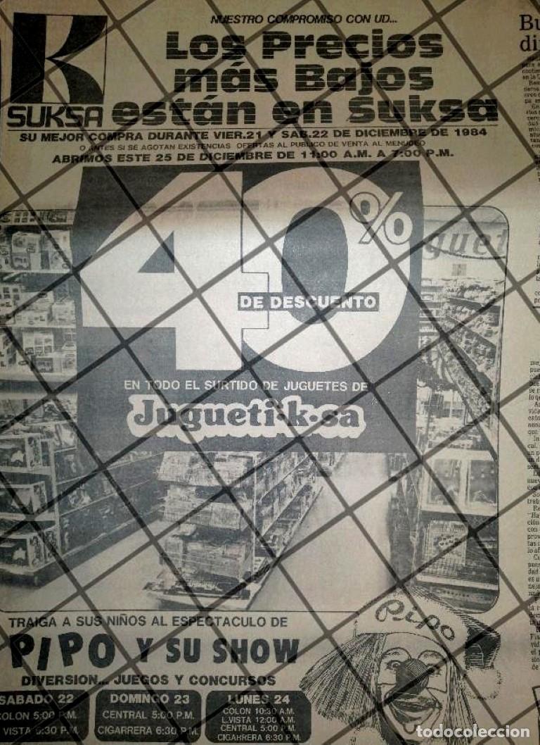 Collectionnisme d'affiches: CARTEL PUBLICITARIO RETRO EL PAYASO PIPO Y TIENDA SUKSA 1984