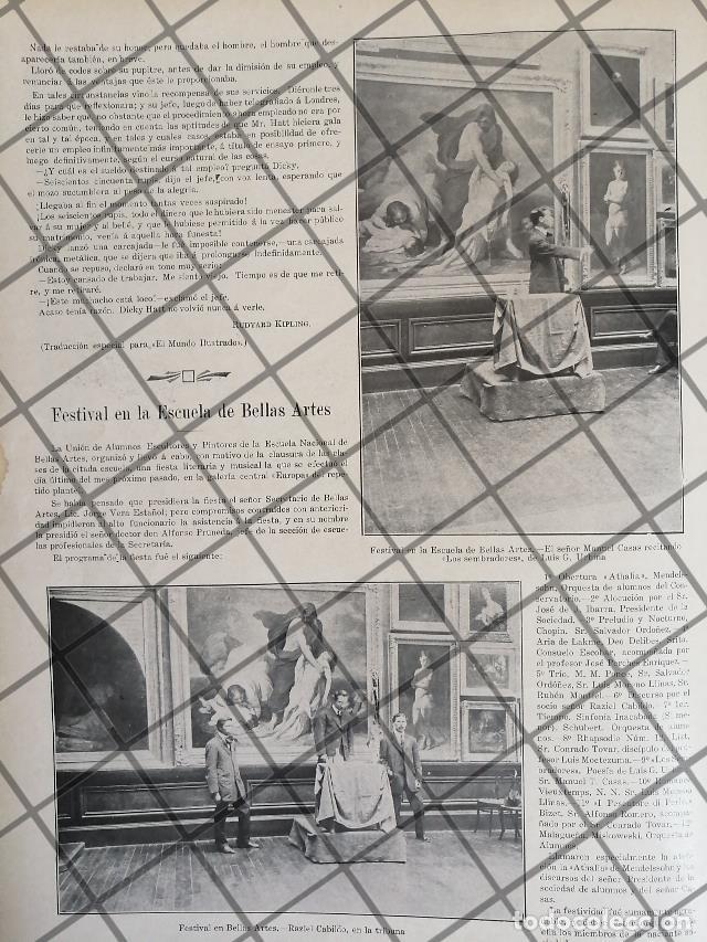 Collectionnisme d'affiches: AFICHE ANTIGUO FESTIVAL ESCUELA DE BELLAS ARTES 1911