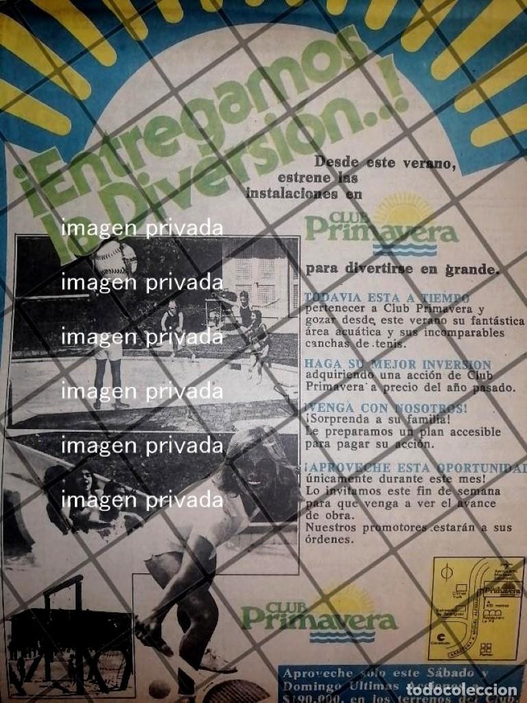 Collectionnisme d'affiches: CARTEL PUBLICITARIO RETRO CLUB DEPORTIVO PRIMAVERA 1984