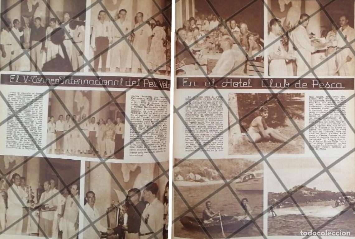 Collectionnisme d'affiches: AFICHE ANTIGUO 5 CONGRESO DE PEZ VELA, CLUB DE PESCA ACAPULCO 1948