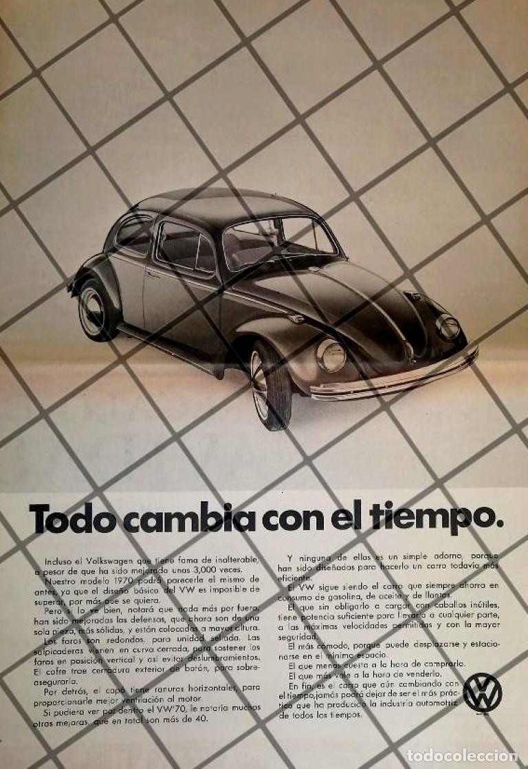 Collectionnisme d'affiches: CARTEL RETRO AUTOS VOLKSWAGEN VOCHO 1970. P. 1969. T POSTER