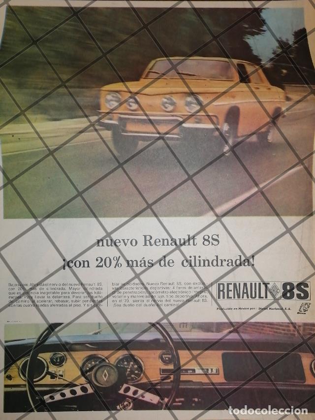 Collectionnisme d'affiches: CARTEL PUBLICIDAD RETRO AUTOS RENAULT 8S 1969