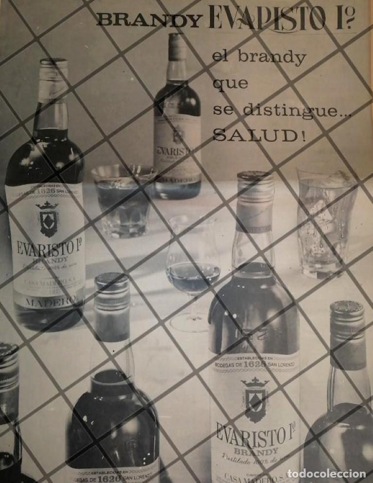 Collectionnisme d'affiches: CARTEL PUBLICITARIO RETRO BRANDY EVARISTO No 1 1969 T. POSTER