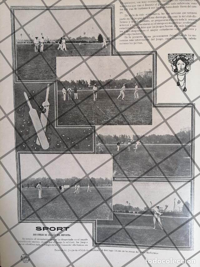Collectionnisme d'affiches: AFICHE ANTIGUO JUEGOS DE CRICKET CLUB REFORMA 1911