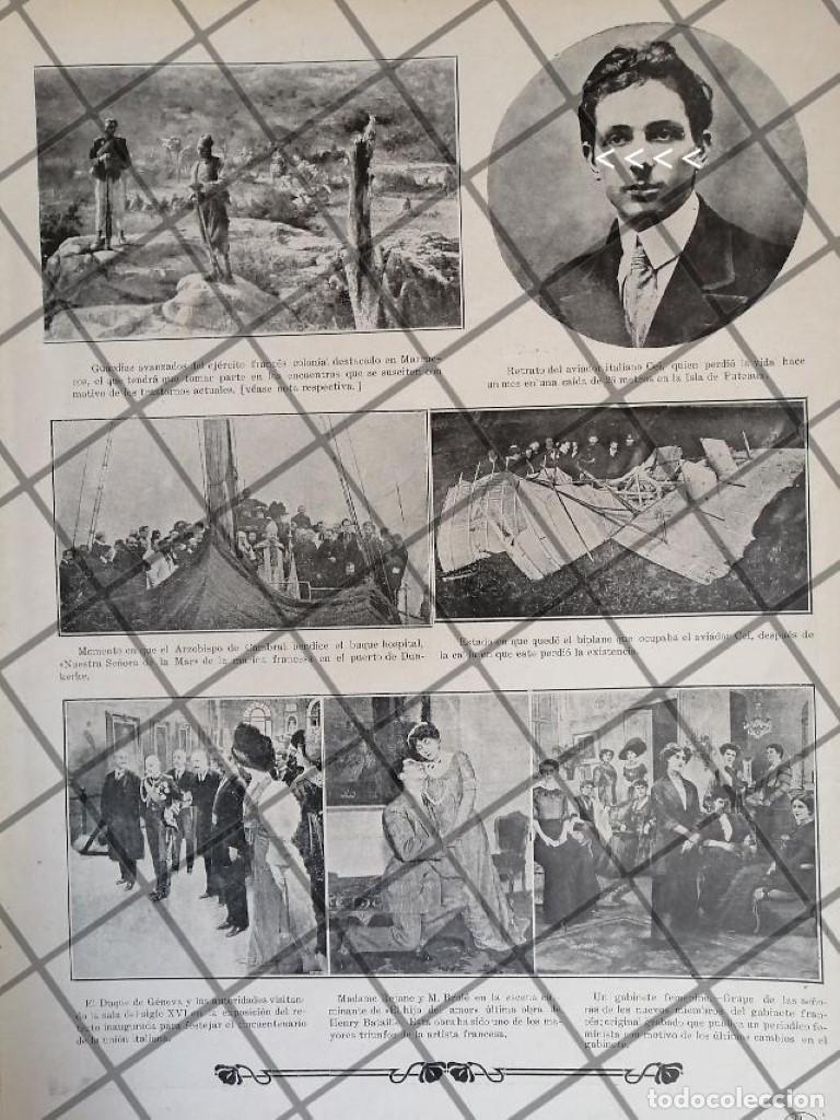 Collectionnisme d'affiches: AFICHE ANTIGUO MUERE AVIADOR GIUSSEPE CEI 1911 Y MAS NOTAS