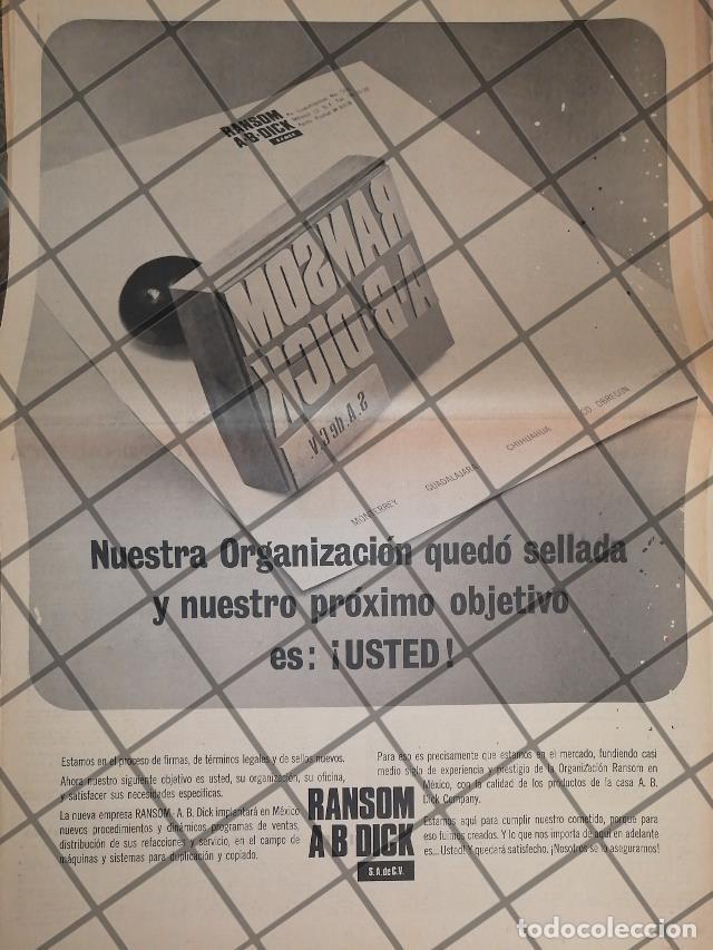 Collectionnisme d'affiches: CARTEL PUBLICITARIO RETRO. LLEGA RANSOM AB DICK 1969