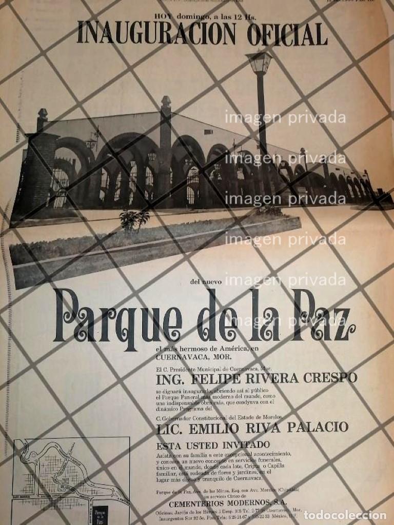 Collectionnisme d'affiches: CARTEL PUBLICIDAD RETRO COLONIA PARQUE DE LA PAZ. MORELOS 69