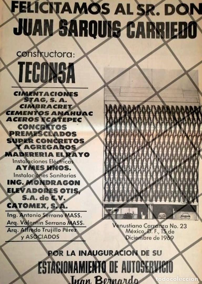 Coleccionismo de carteles: CARTEL PUBLICITARIO RETRO TECONSA JUAN SARQUIS CARRIEDO 69