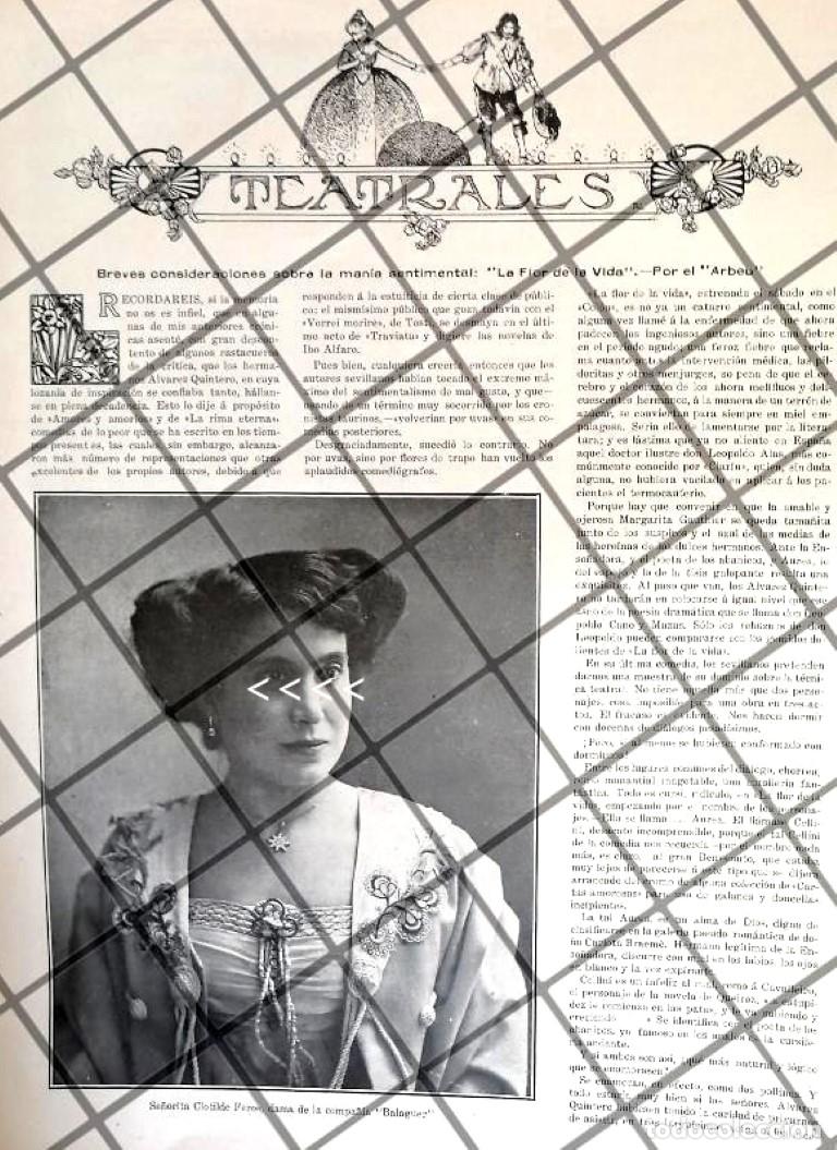 Coleccionismo de carteles: AFICHE ANTIGUO ACTRIZ CLEOTILDE FEROS EN MEXICO 1911