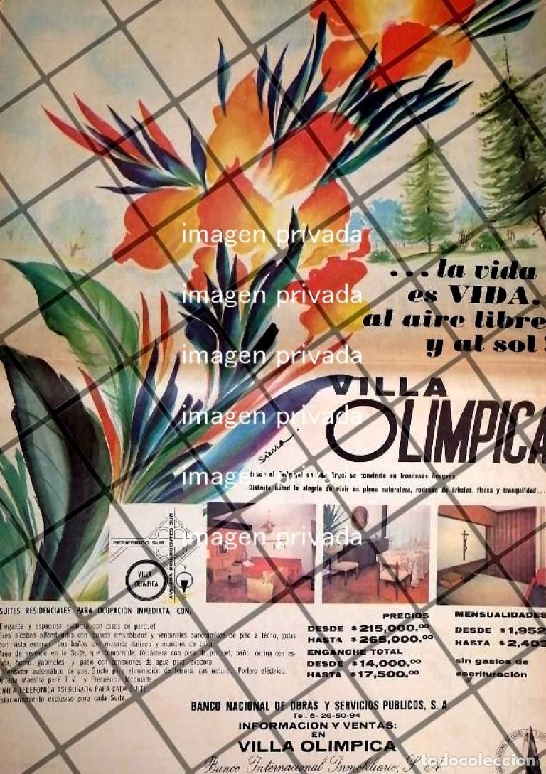 Coleccionismo de carteles: PUBLICIDAD RETRO COLONIA VILLA OLIMPICA. DIB. IGNACIO SIERRA
