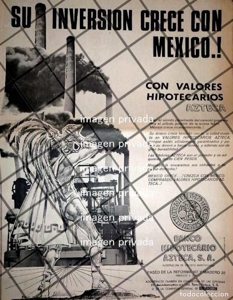 Sammeln von Plakaten: PUBLICIDAD RETRO BANCO HIPOTECARIO AZTECA 1969 . T. POSTER