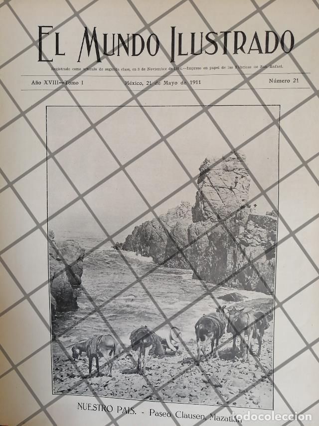 Sammeln von Plakaten: PORTADA ANTIGUA PASEO CLAUSSEN, MAZATLAN SINALOA 1911