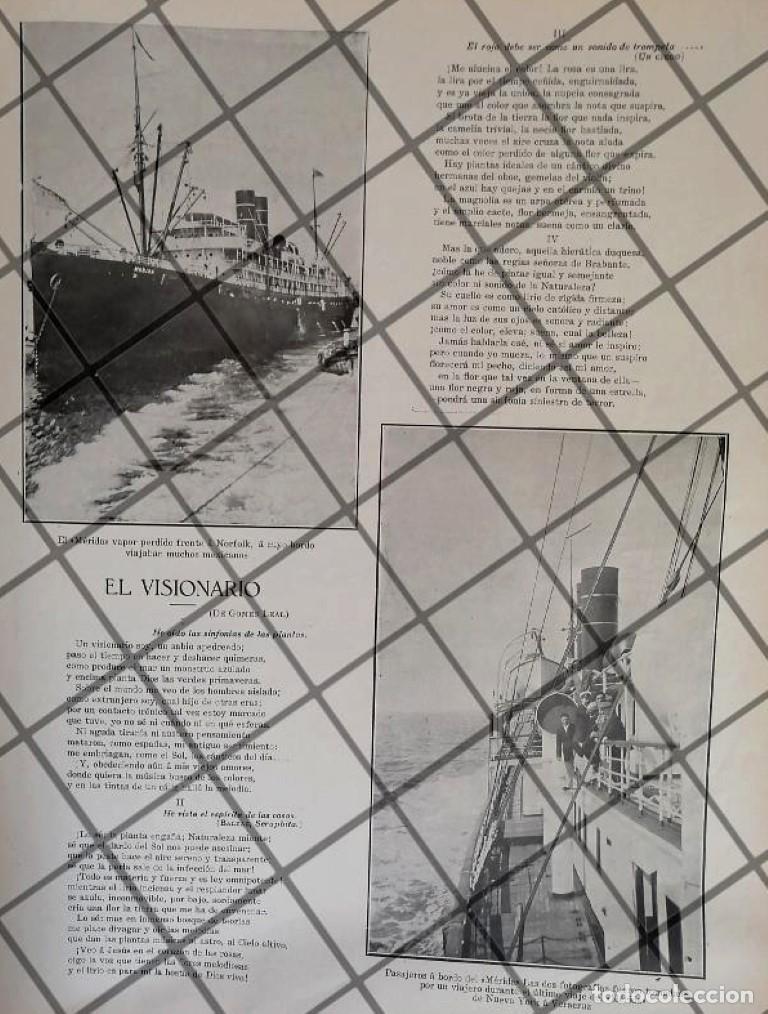 Sammeln von Plakaten: AFICHE ANTIGUO ULTIMO VIAJE DEL BUQUE. EL MERIDA 1911