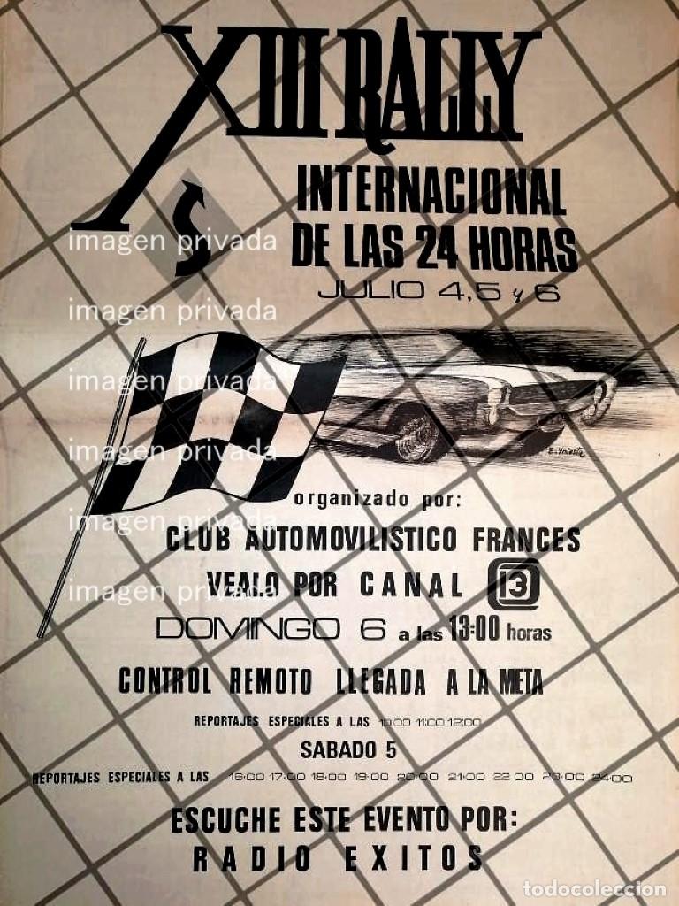 Sammeln von Plakaten: PUBLICIDAD RETRO. 13 RALLY INTERNACIONAL 1969 CANAL 13