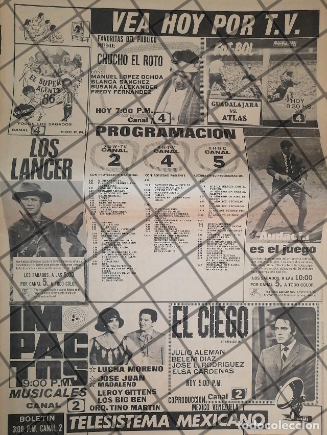Sammeln von Plakaten: PUBLICIDAD RETRO. TELESISTEMA MEXICANO 1969 (TELEVISA)