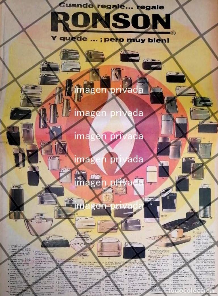 Sammeln von Plakaten: CARTEL PUBLICITARIO RETRO ENCENDEDORES RONSON 1969