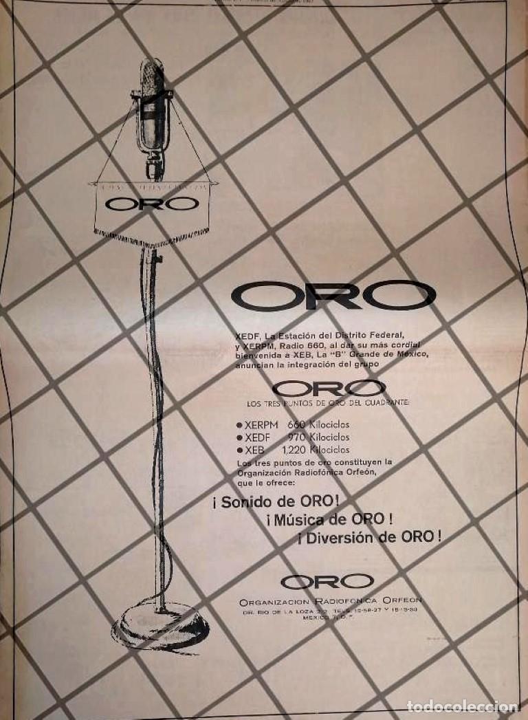 Sammeln von Plakaten: PUBLICIDAD RETRO ORGANIZACION RADIOFONICA ORFEON 1967