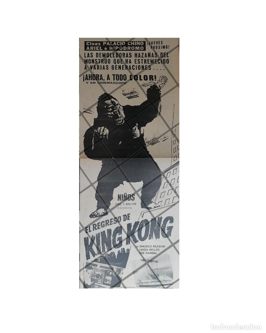 Coleccionismo de carteles: AFICHE RETRO PELICULA EL REGRESO DE KING KONG 1969