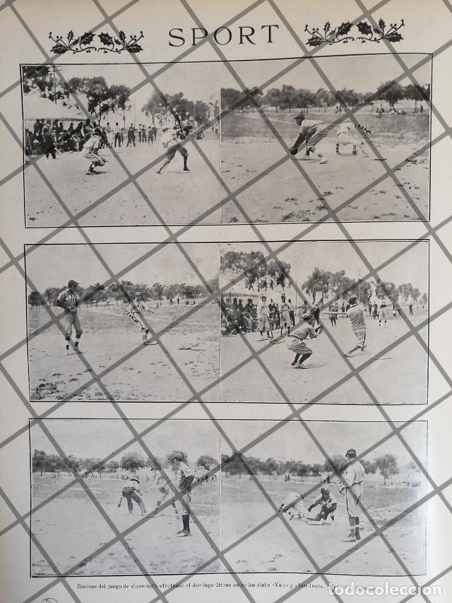 Sammeln von Plakaten: AFICHE ANTIGUO JUEGO DE BEISBOL. CLUB YALE Vs SAN JOSE 1911