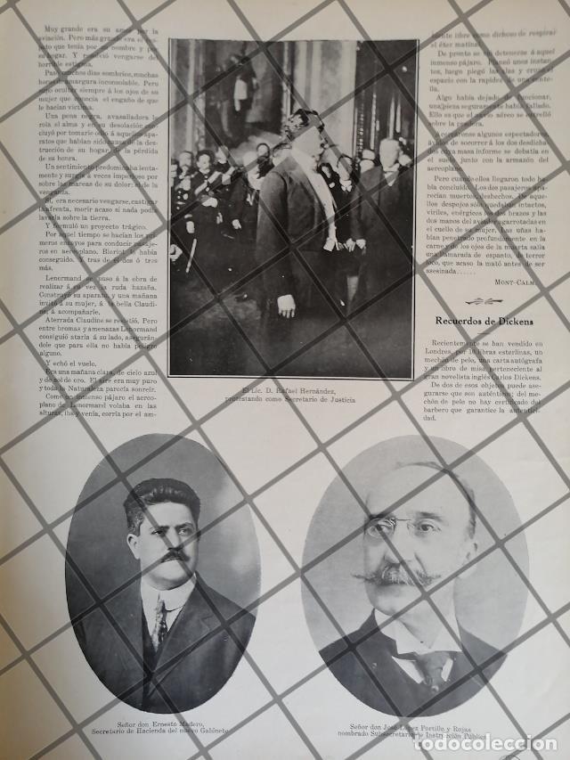Sammeln von Plakaten: AFICHE ANTIGUO JOSE LOPEZ PORTILLO Y OTRO SECRETARIOS 1911