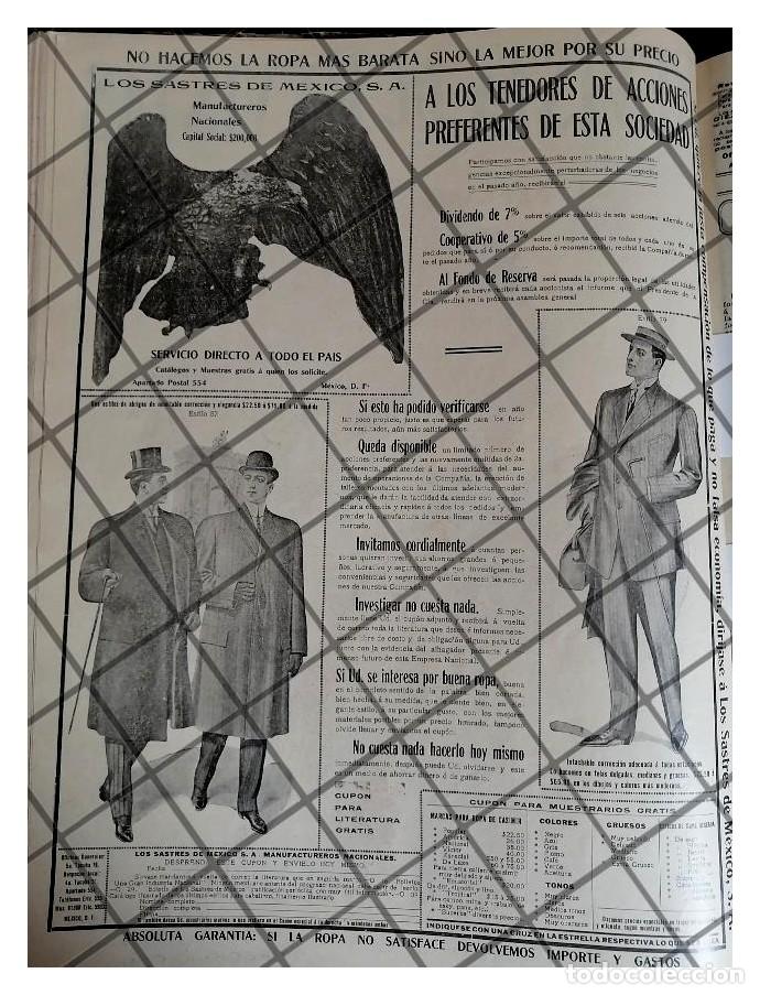 Collectionnisme d'affiches: PUBLICIDAD ANTIGUA. LOS SASTRES DE MEXICO S.A 1912 /2