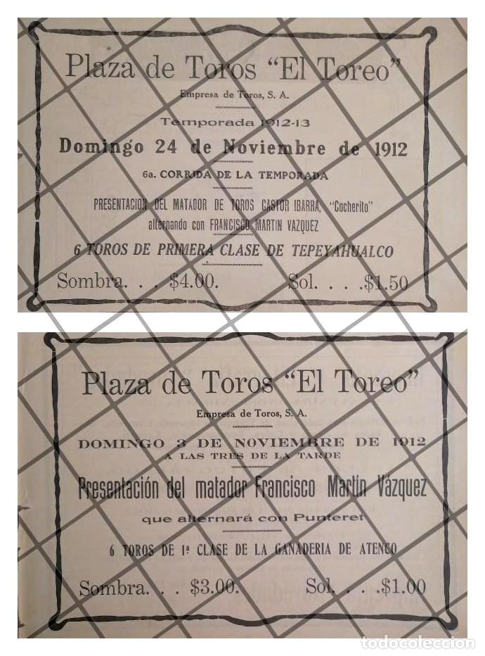 Sammeln von Plakaten: 2 AFICHES ANTIGUOS DEBUT DE 2 TOREROS 1912 PLAZA EL TOREO