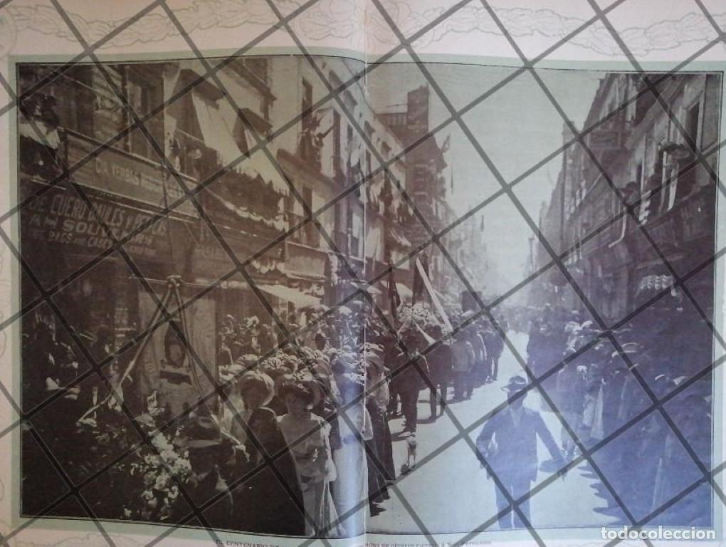 Collectionnisme d'affiches: AFICHE ANTIGUO FIESTAS CENTENARIO DE BENITO JUAREZ 1906