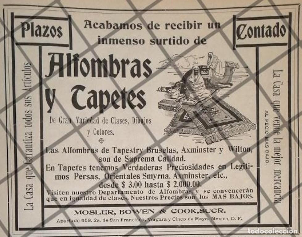 Collectionnisme d'affiches: CARTEL PUBLICITARIO ANTIGUO TIENDA MOSLER BOWEN 1906