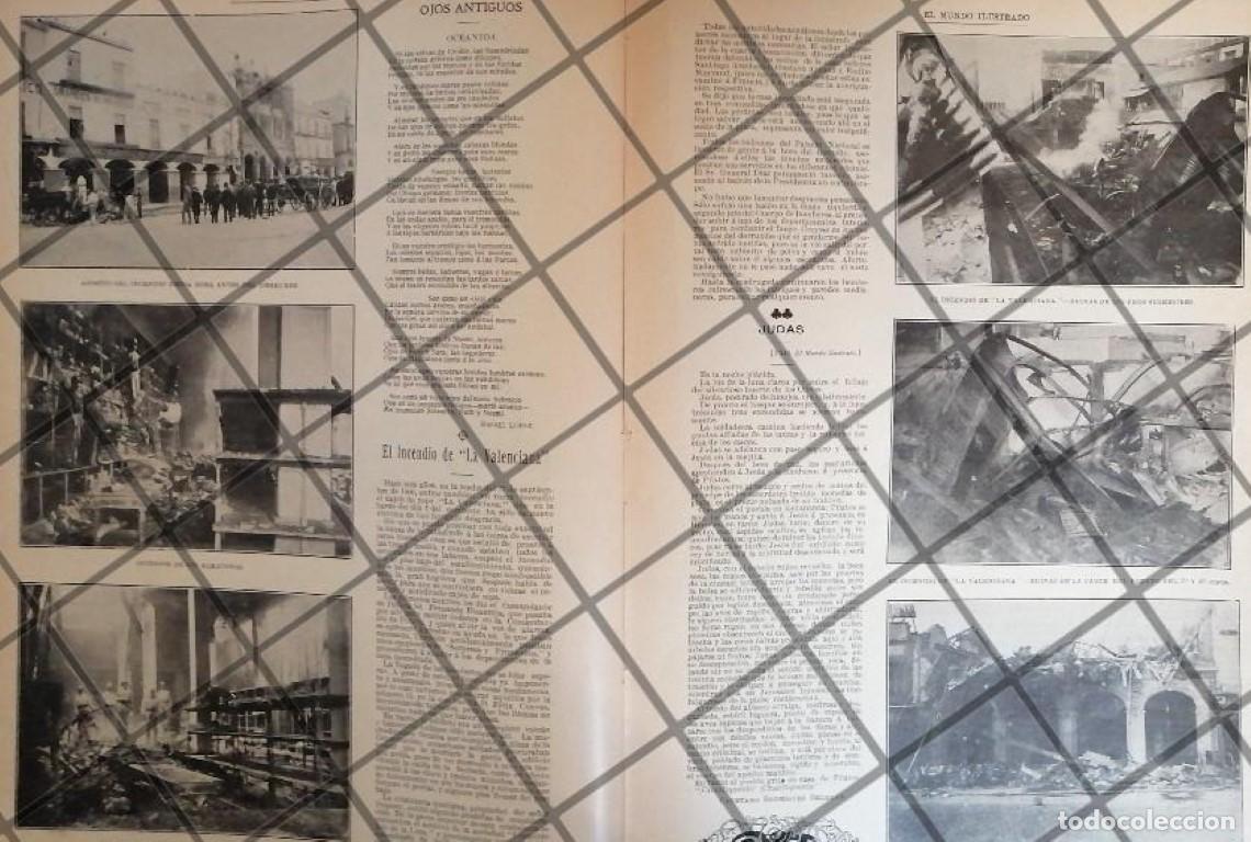 Collectionnisme d'affiches: AFICHE ANTIGUO INCENDIO DE LA TIENDA LA VALENCIANA 1906