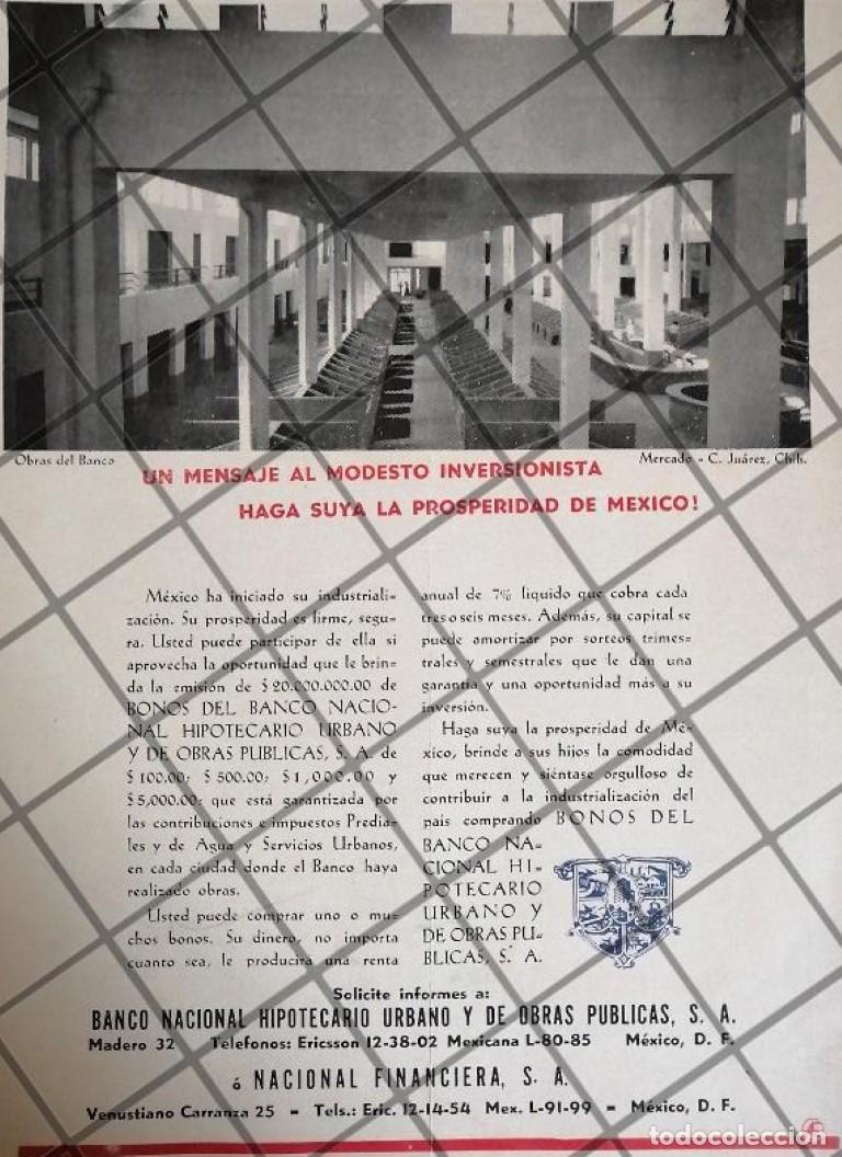 Collectionnisme d'affiches: PUBLICIDAD RETRO INAUGURAN MERCADO DE CD. JUAREZ 1946