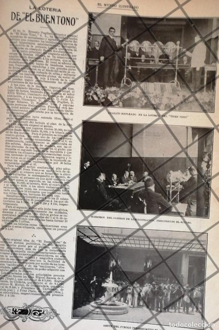 Collectionnisme d'affiches: AFICHE ANTIGUO LOTERIA DE LA CIGARRERA EL BUEN TONO 1906