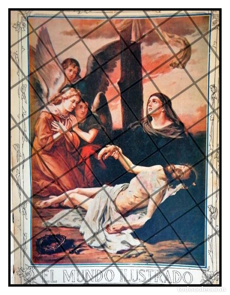 Collectionnisme d'affiches: PORTADA ANTIGUA 1906 CRUCIFIXION DE JESUS / ARTE SACRO