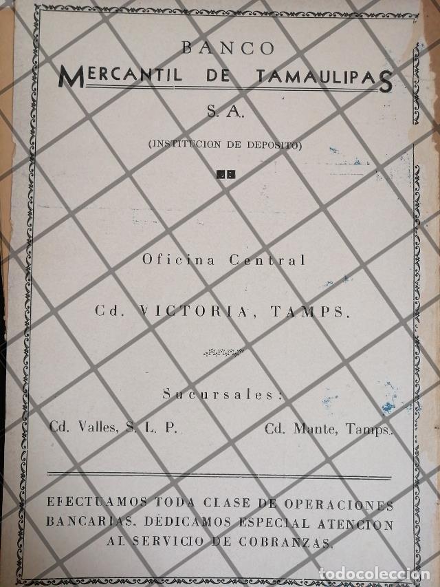 Sammeln von Plakaten: PUBLICIDAD ANTIGUA BANCO MERCANTIL DE MONTERREY 1940