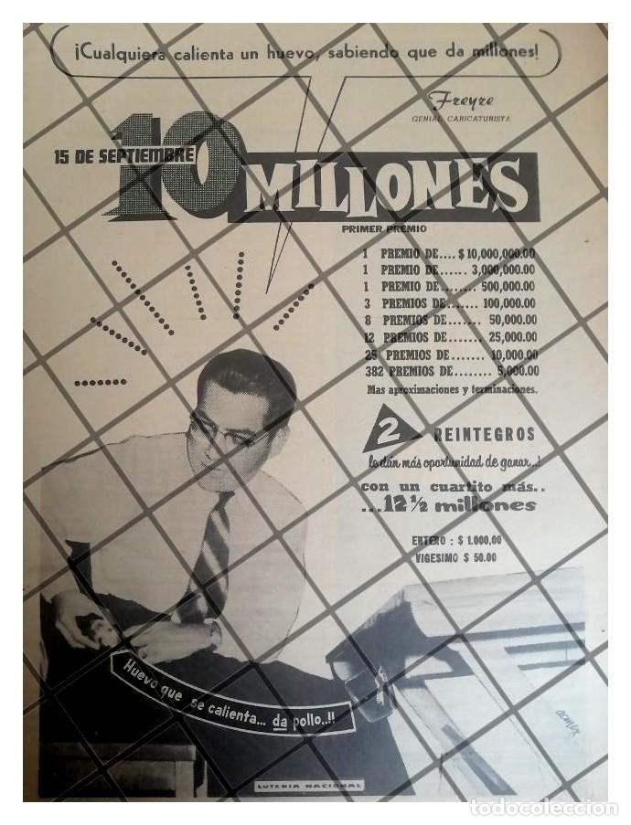 Sammeln von Plakaten: AFICHE RETRO RAFAEL FREYRE Y LA LOTERIA NACIONAL 1960s