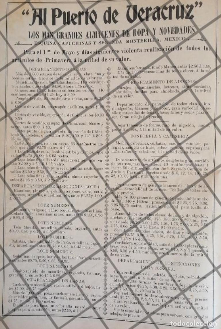 Sammeln von Plakaten: PUBLICIDAD ANTIGUA TIENDA EL PUERTO DE VERACRUZ 1906 /29