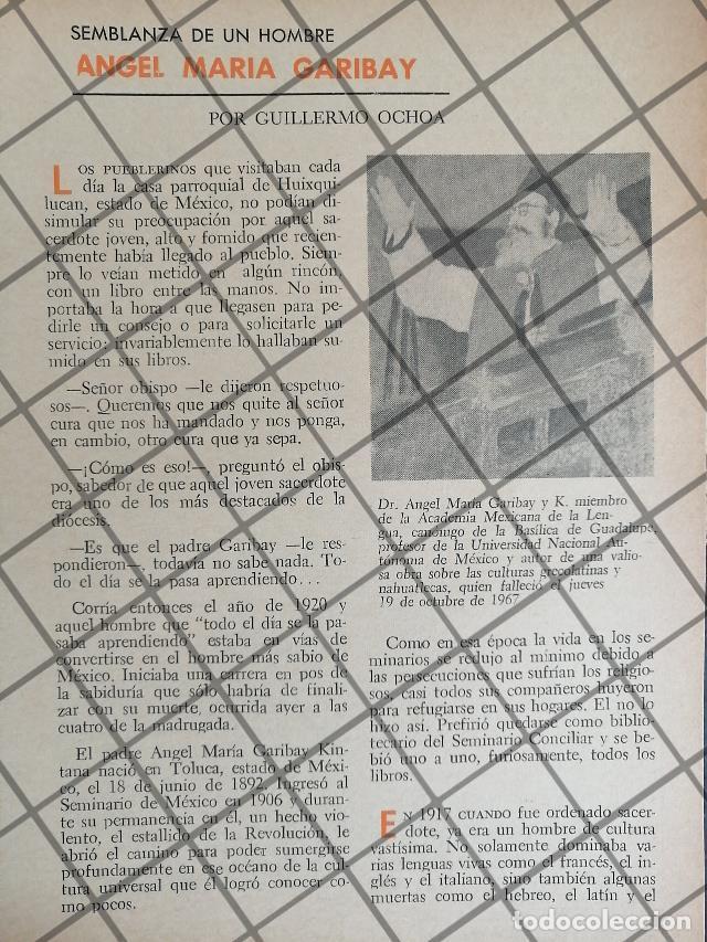 Sammeln von Plakaten: AFICHE RETRO ANGEL MARIA GARIBAY 1969