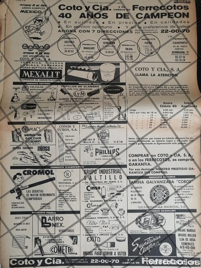 Sammeln von Plakaten: PUBLICIDAD ANTIGUA FERRETERIA COTO Y CIA 1968