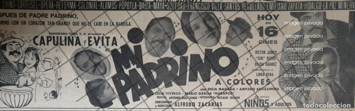 Collectionnisme d'affiches: AFICHE PUBLICITARIO RETRO PELICULA. MI PADRINO 1969. CAPULINA
